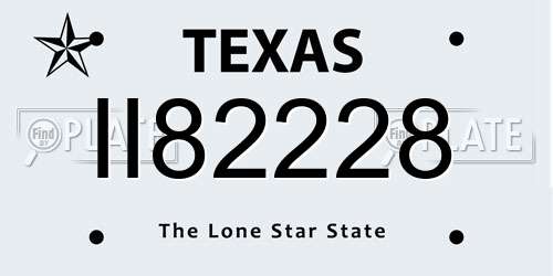 II82228 Texas License Plate