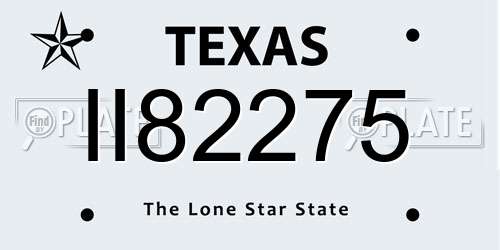 II82275 Texas License Plate