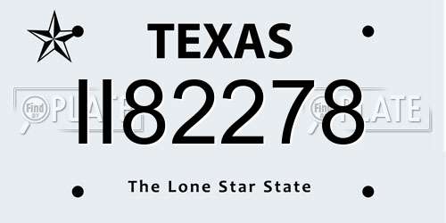 II82278 Texas License Plate