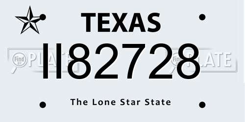 II82728 Texas License Plate