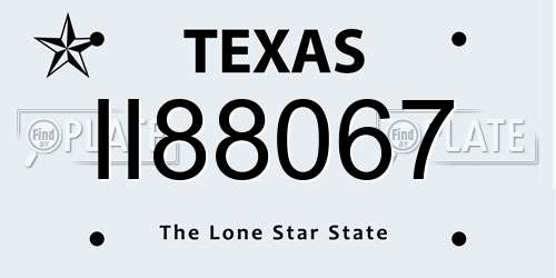 II88067 Texas License Plate