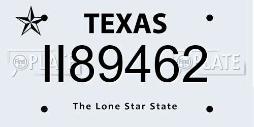 II89462 Texas License Plate