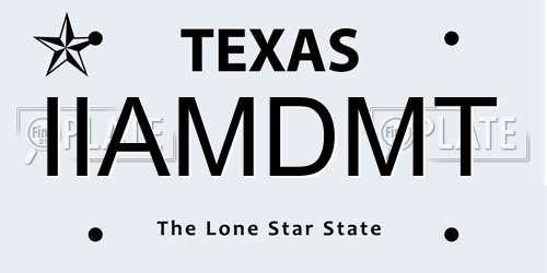 IIAMDMT Texas License Plate