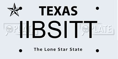 IIBSITT Texas License Plate