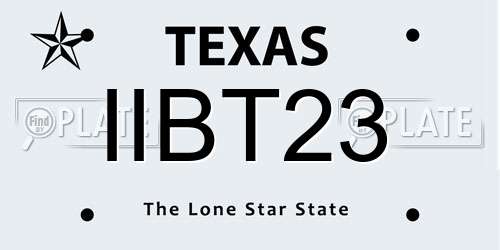 IIBT23 Texas License Plate