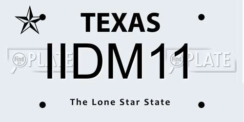 IIDM11 Texas License Plate