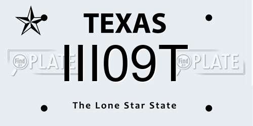 III09T Texas License Plate