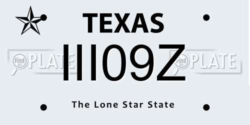 III09Z Texas License Plate