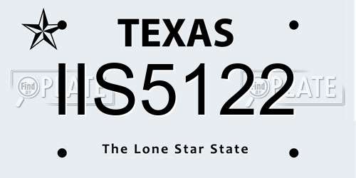 IIS5122 Texas License Plate