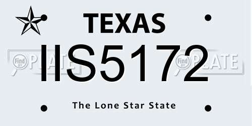 IIS5172 Texas License Plate