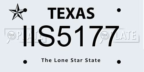 IIS5177 Texas License Plate