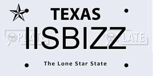 IISBIZZ Texas License Plate