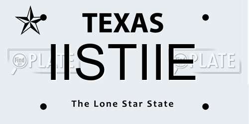 IISTIIE Texas License Plate