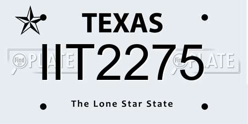 IIT2275 Texas License Plate