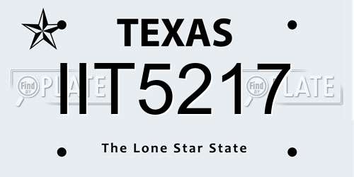 IIT5217 Texas License Plate