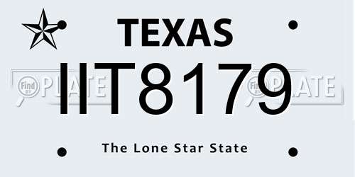 IIT8179 Texas License Plate