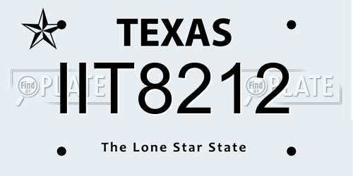 IIT8212 Texas License Plate