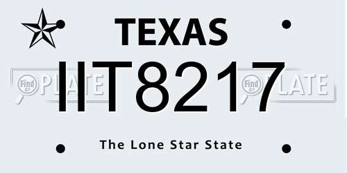 IIT8217 Texas License Plate
