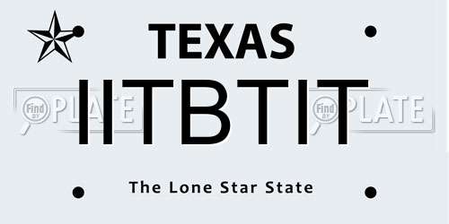 IITBTIT Texas License Plate