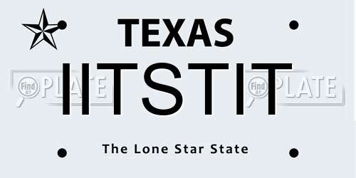 IITSTIT Texas License Plate