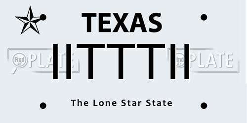 IITTTII Texas License Plate