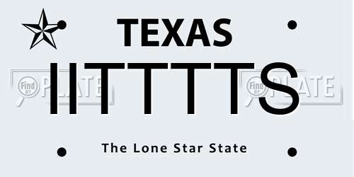 IITTTTS Texas License Plate