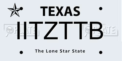 IITZTTB Texas License Plate