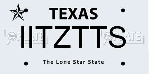 IITZTTS Texas License Plate