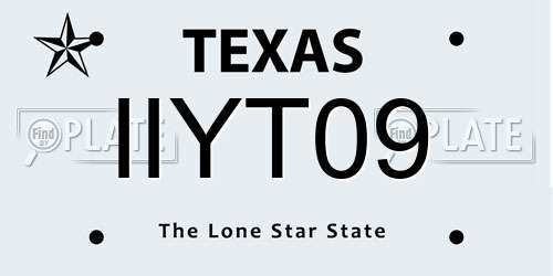 IIYT09 Texas License Plate