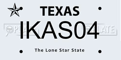 IKAS04 Texas License Plate