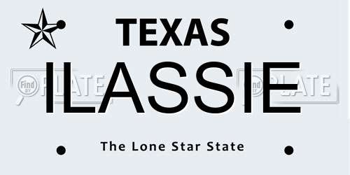 ILASSIE Texas License Plate