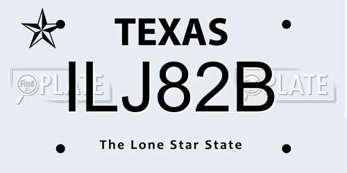 ILJ82B Texas License Plate