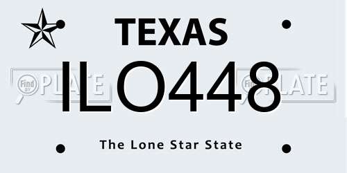 ILO448 Texas License Plate