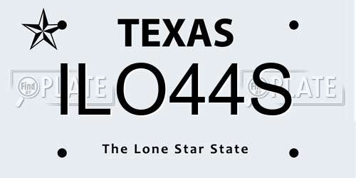 ILO44S Texas License Plate