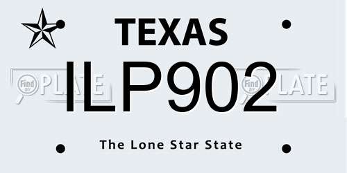 ILP902 Texas License Plate