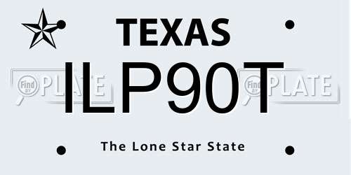 ILP90T Texas License Plate