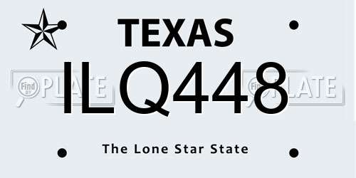 ILQ448 Texas License Plate