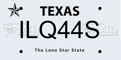 ILQ44S Texas License Plate