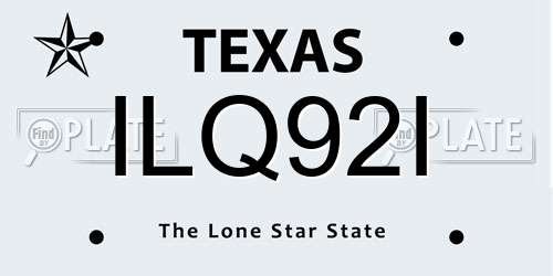 ILQ92I Texas License Plate