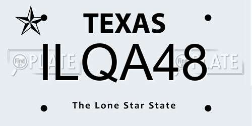ILQA48 Texas License Plate