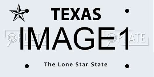 IMAGE1 Texas License Plate