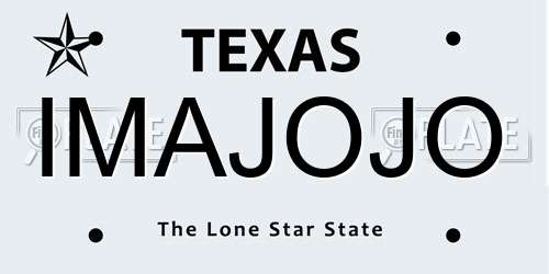 IMAJOJO Texas License Plate