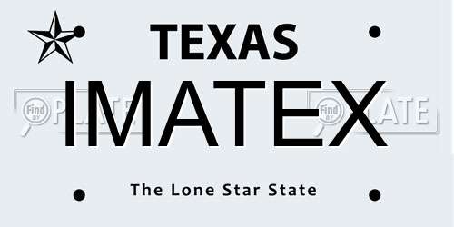 IMATEX Texas License Plate