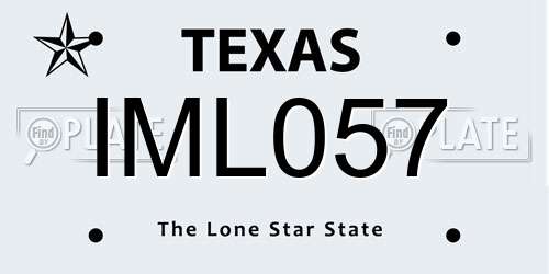 IML057 Texas License Plate