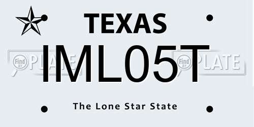 IML05T Texas License Plate