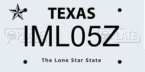 IML05Z Texas License Plate