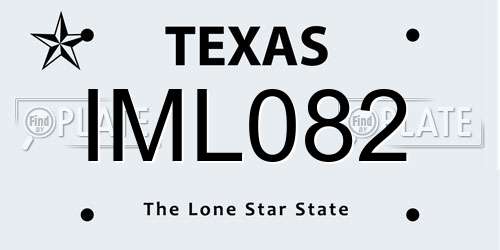 IML082 Texas License Plate