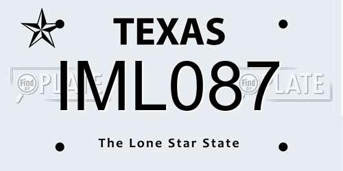 IML087 Texas License Plate