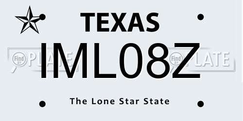 IML08Z Texas License Plate