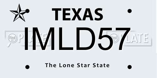 IMLD57 Texas License Plate